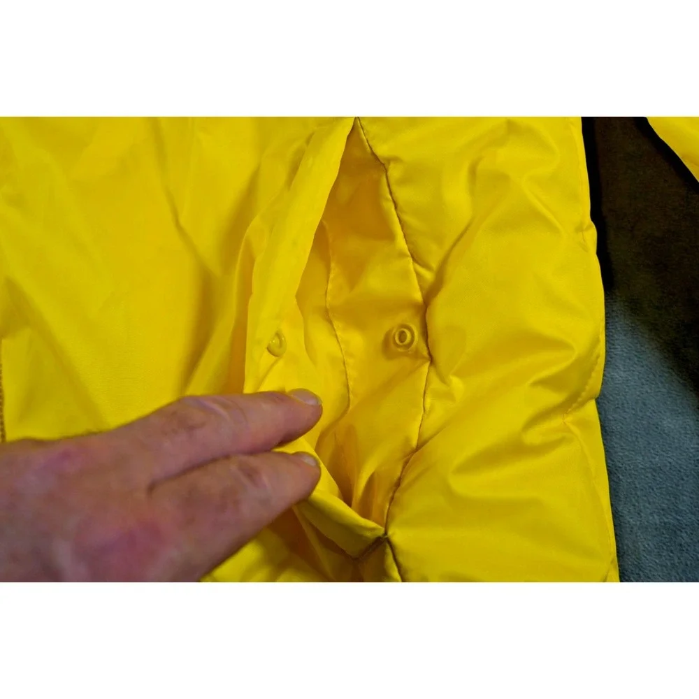 Adidas Primegreen Jacket Mens M Yellow 3-Stripes Hooded Puffer Full Zip‎ Pockets